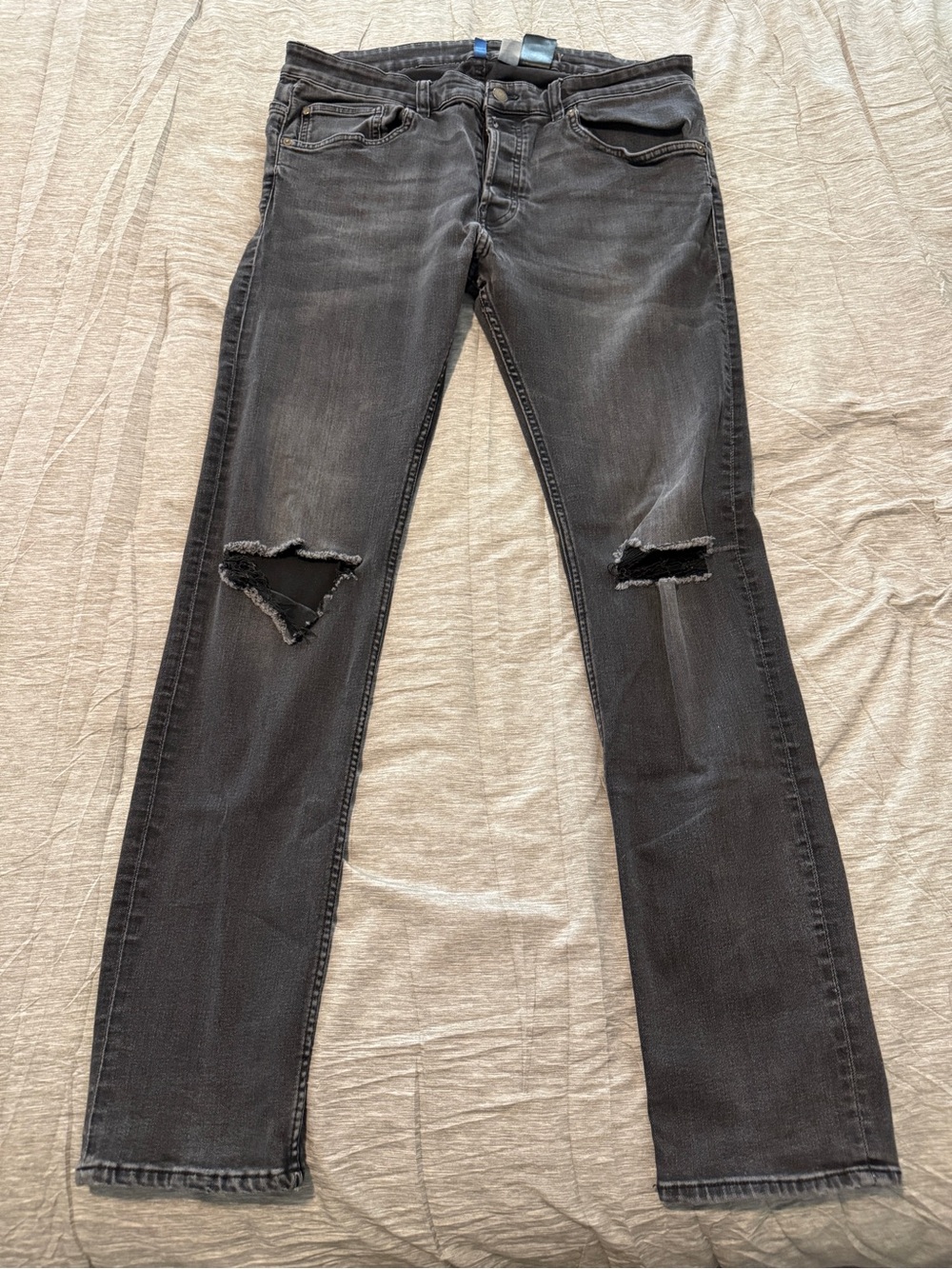 H&M Black Distressed Skinny Jeans